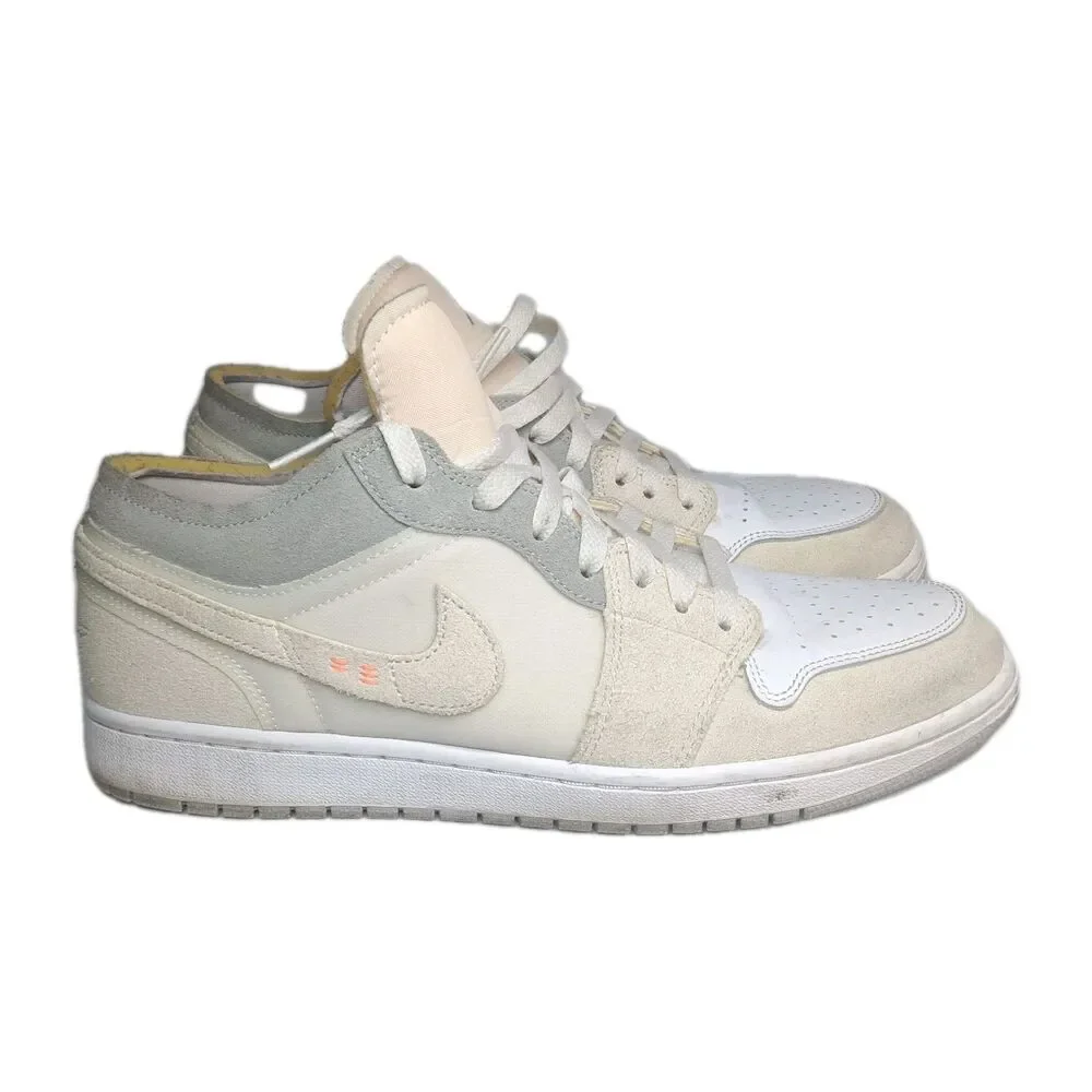 Jordan 1 Low SE Craft Inside Out Shoes Men's Size 11.5 Sneakers White Phantom
